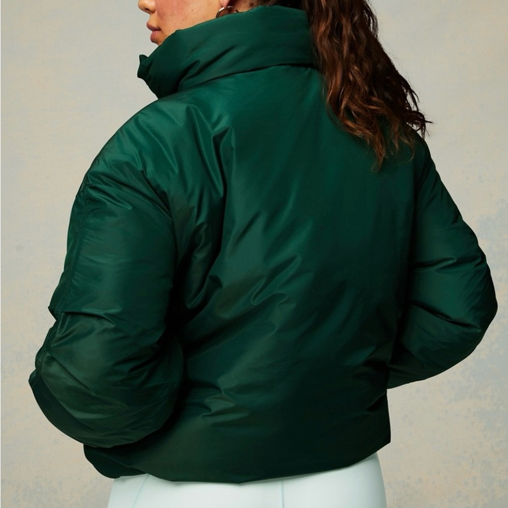 Deep Green Puffer All Weather Jacket - “Everpine Shine” - Fabletics - Picture 5 of 7